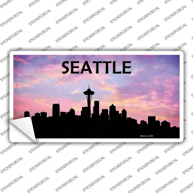 LP-8721s-XL Seattle Silhouette Novelty Sticker Decal, Extra Large