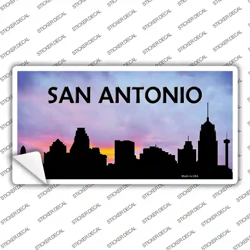 LP-8722s-L San Antonio Silhouette Novelty Sticker Decal, Large