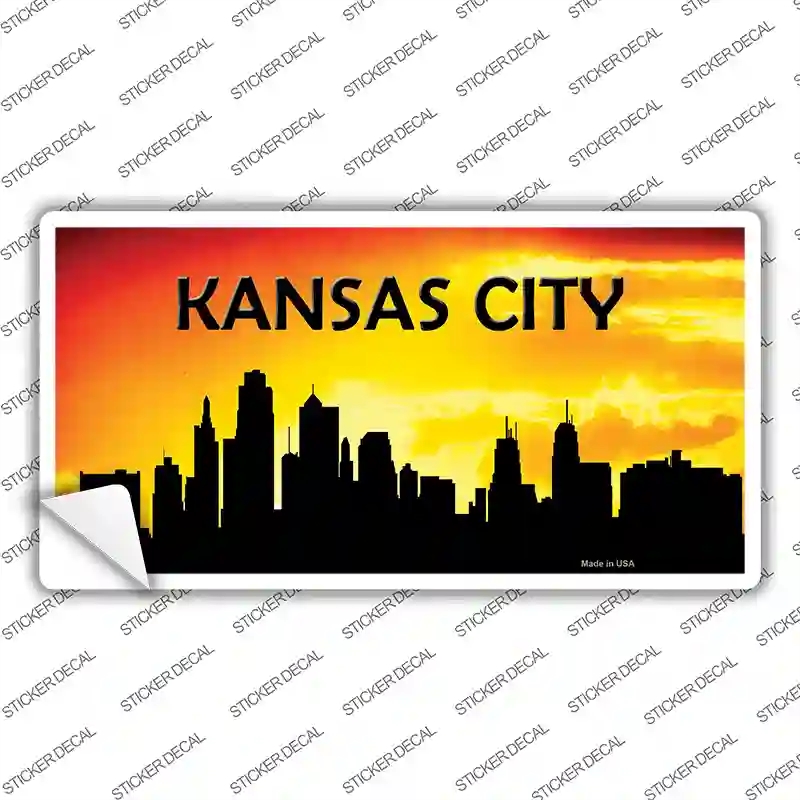 LP-8724s-S Kansas City Silhouette Novelty Sticker Decal, Small