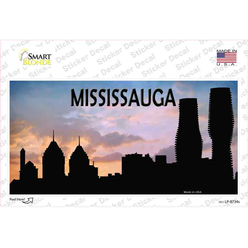 LP-8734s-M Mississauga Silhouette Novelty Sticker Decal, Medium