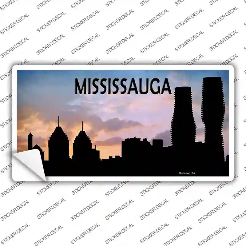 LP-8734s-S Mississauga Silhouette Novelty Sticker Decal, Small