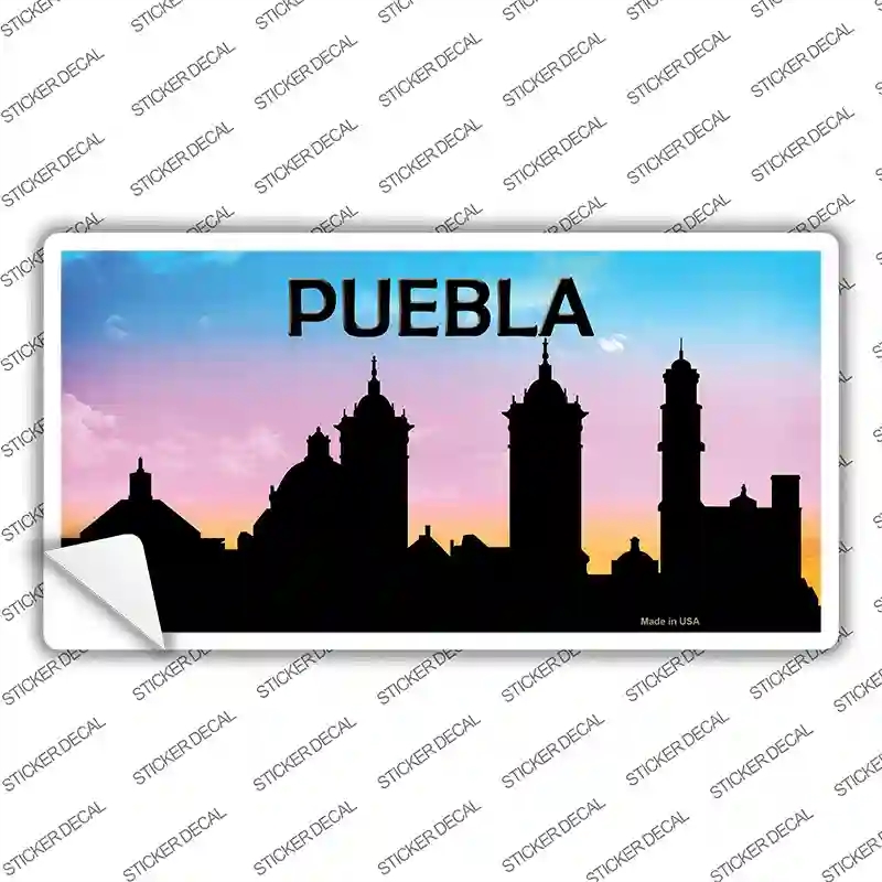 LP-8740s-XL Puebla Silhouette Novelty Sticker Decal, Extra Large