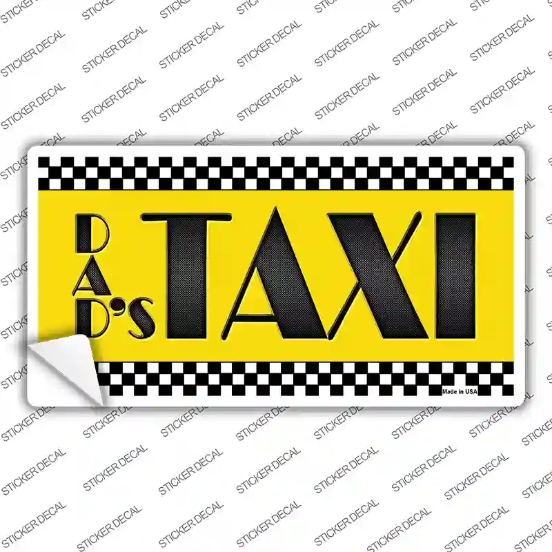 LP-8821s-S Dads Taxi Novelty Sticker Decal, Small