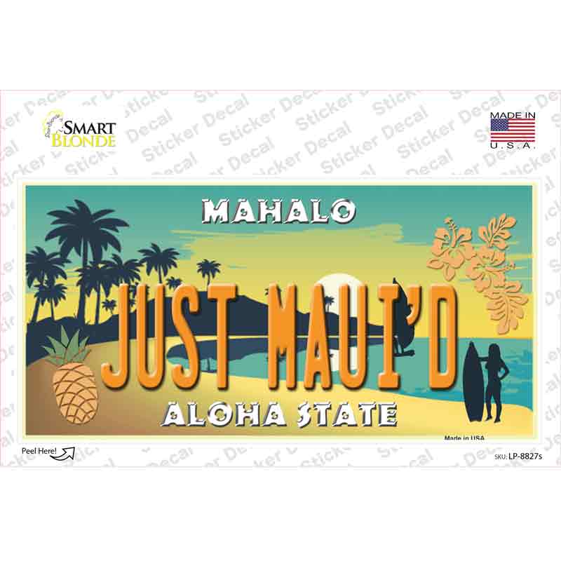 LP-8827s-M Just Mauid Vine Novelty Sticker Decal, Medium