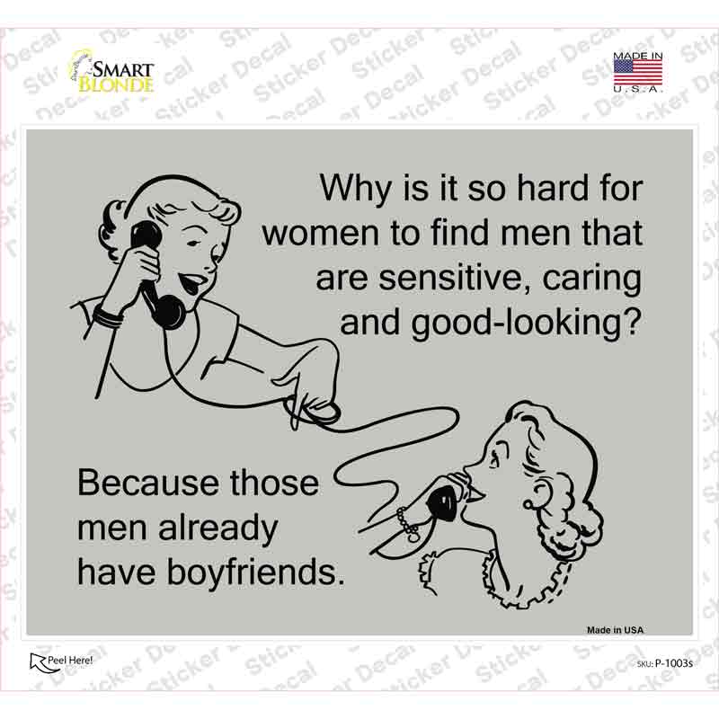 P-1003s-M Why is It So Hard for Women Novelty Rectangle Sticker Decal, Medium
