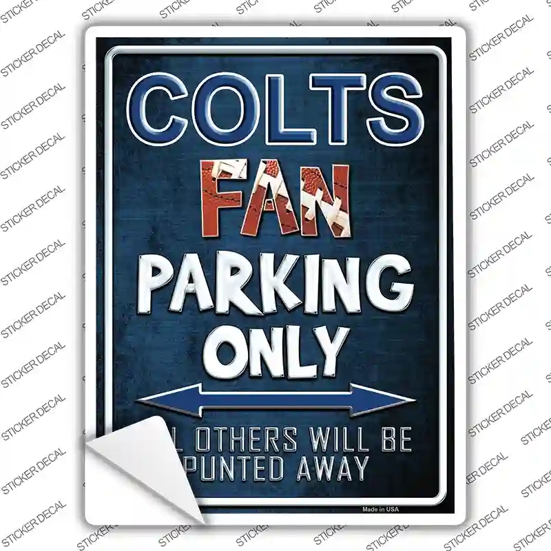 P-2018s-S Colts Novelty Rectangle Sticker Decal, Small