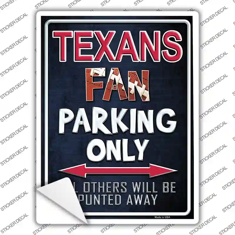 P-2037s-S Texans Novelty Rectangle Sticker Decal, Small