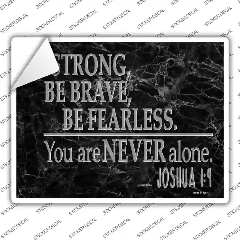 P-3597s-L You Are Never Alone Bible Verse Novelty Rectangle Sticker Decal, Large