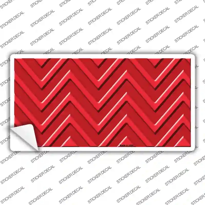 LP-4956s-XL Red Light Red Chevron Novelty Sticker Decal, Extra Large