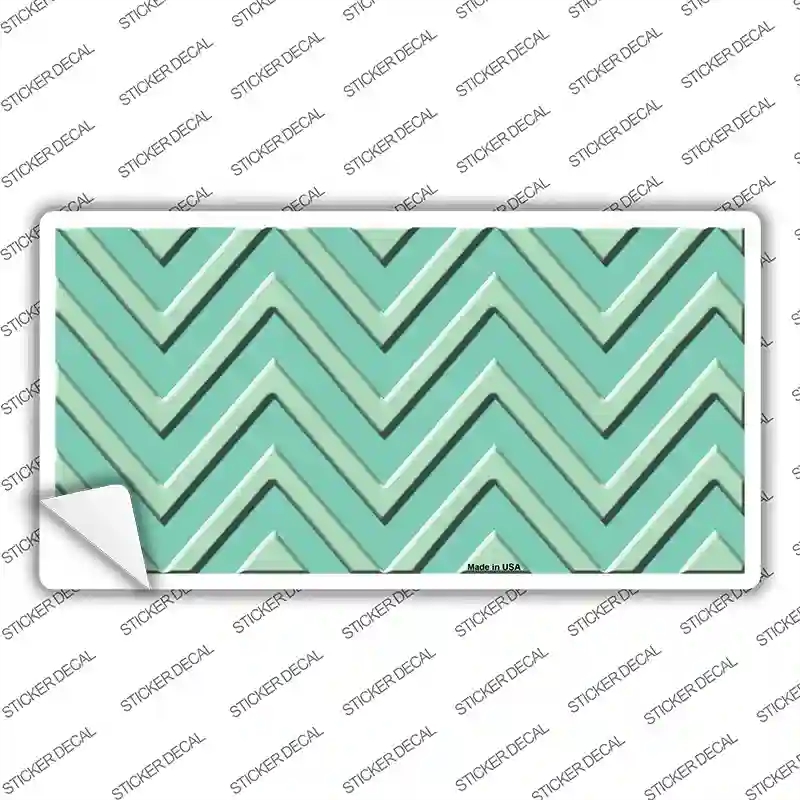 LP-4964s-S Mint Light Mint Chevron Novelty Sticker Decal, Small