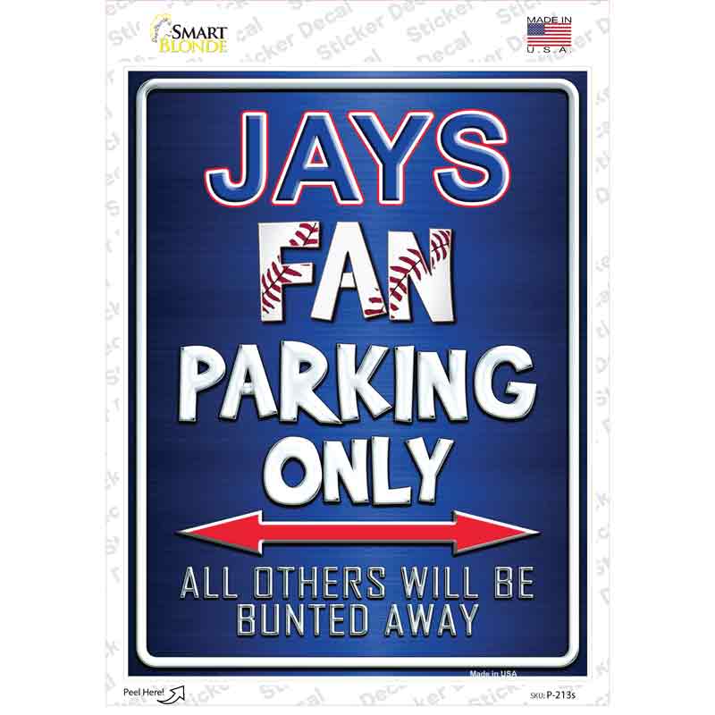 P-213s-M Jays Novelty Rectangle Sticker Decal, Medium