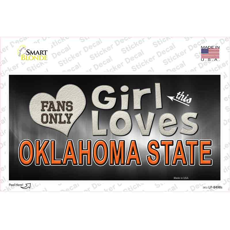 LP-8498s-M This Girl Loves Oklahoma State Novelty Sticker Decal, Medium