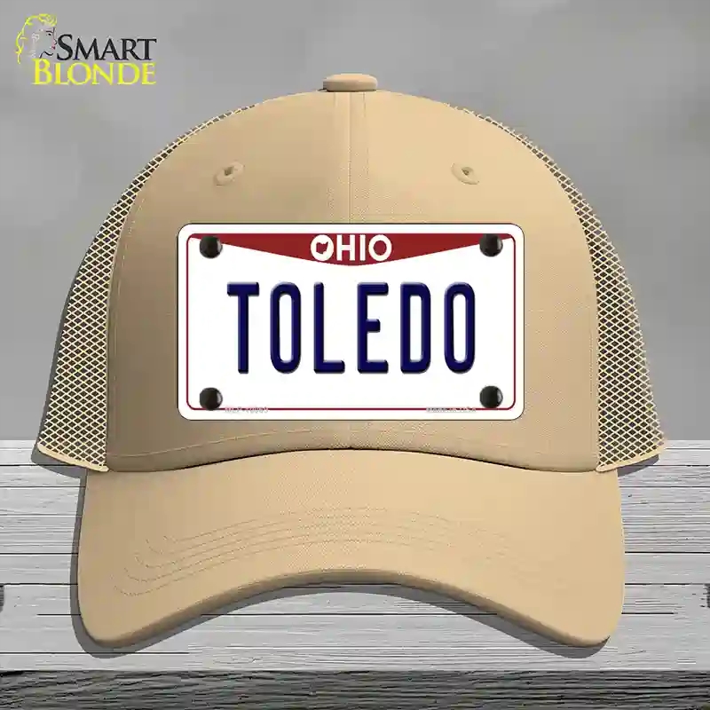 HAT15-MLP-10069 Toledo Ohio Novelty License Plate Hat, Mesh - Khaki
