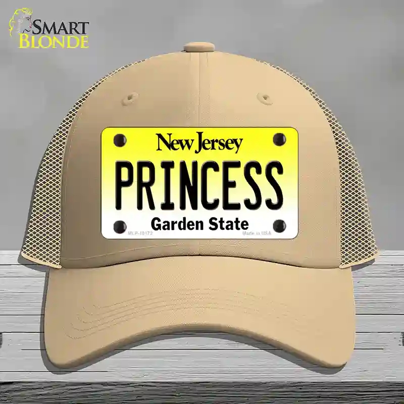 HAT15-MLP-10172 Princess   Jersey Novelty License Plate Hat, Mesh - Khaki