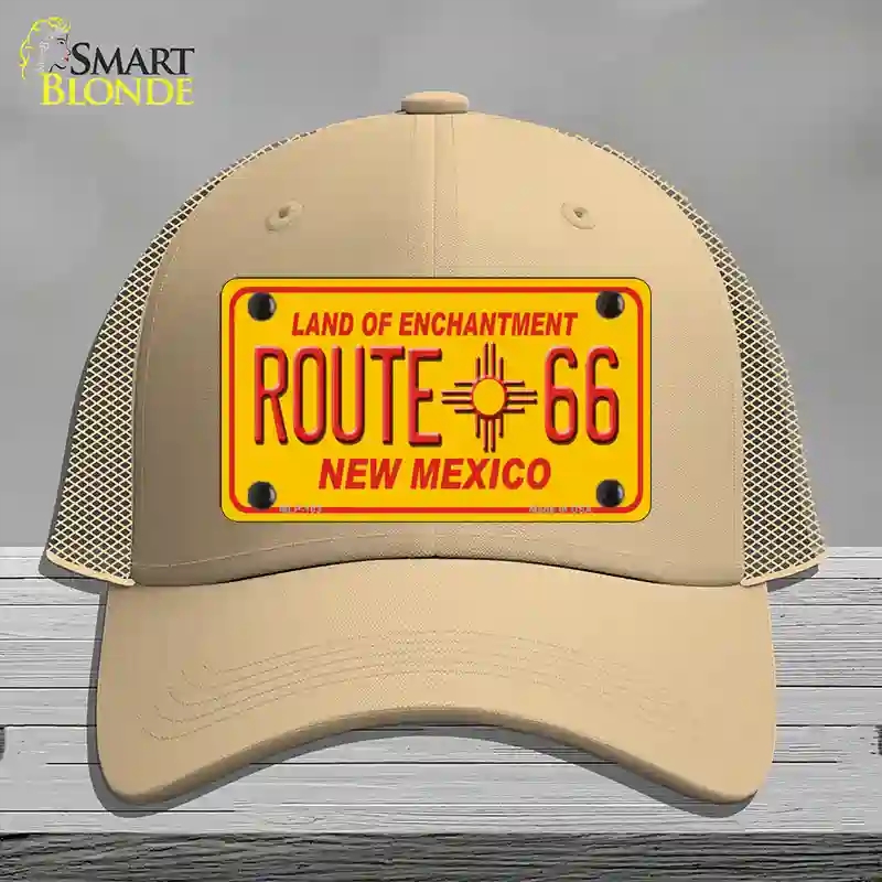 HAT15-MLP-103 Route 66   Mexico Novelty License Plate Hat, Mesh - Khaki
