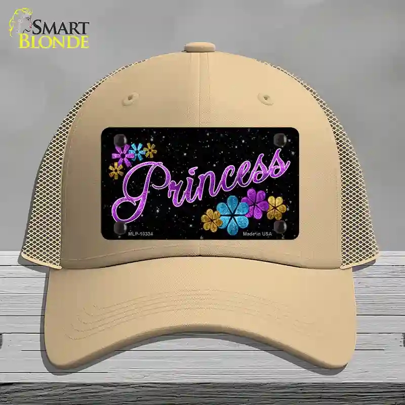 HAT15-MLP-10334 Princess Glitter Novelty License Plate Hat, Mesh - Khaki