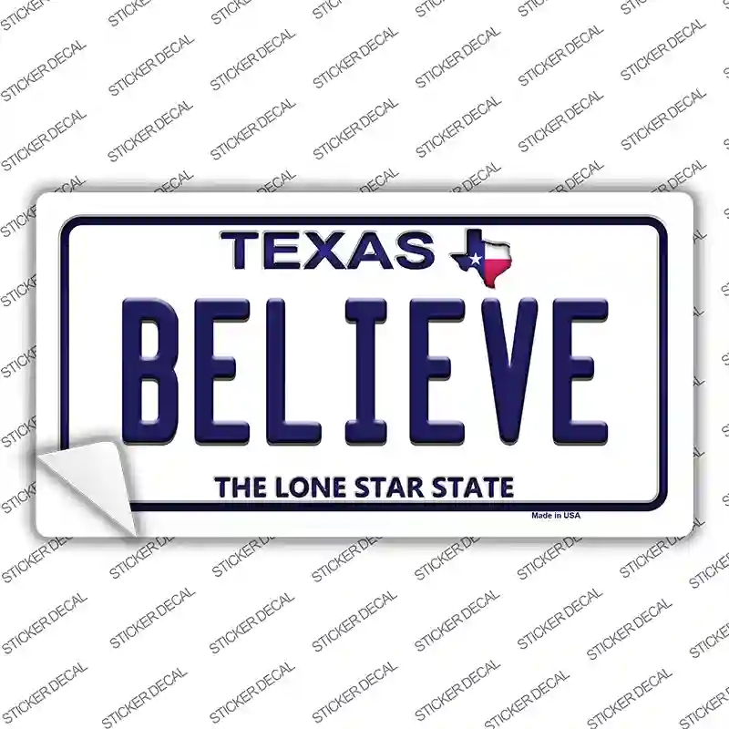 LP-9397s-XL Believe Texas Novelty Sticker Decal, Extra Large