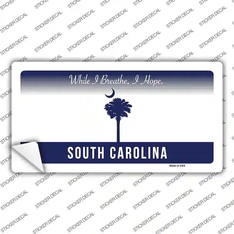 LP-9491s-L South Carolina Background Novelty Sticker Decal, Large