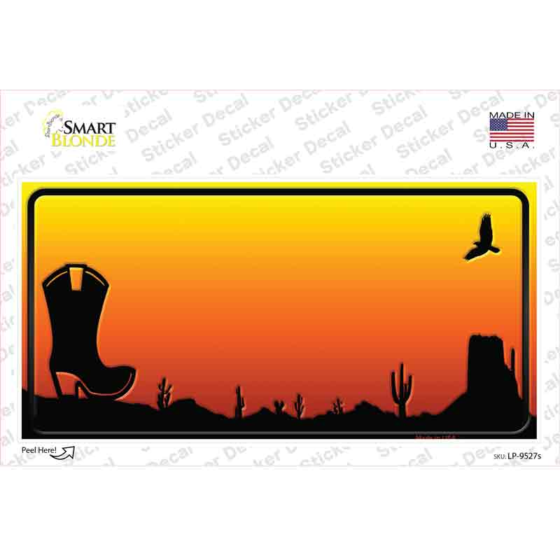 LP-9527s-M Boot Blank Scenic Novelty Sticker Decal, Medium