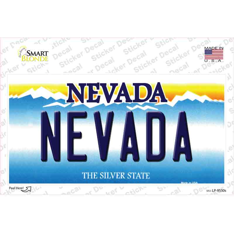 LP-9550s-M Nevada Novelty Sticker Decal, Medium