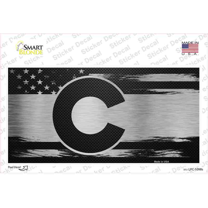 LPC-1098s-M Colorado Carbon Fiber Novelty Sticker Decal, Medium