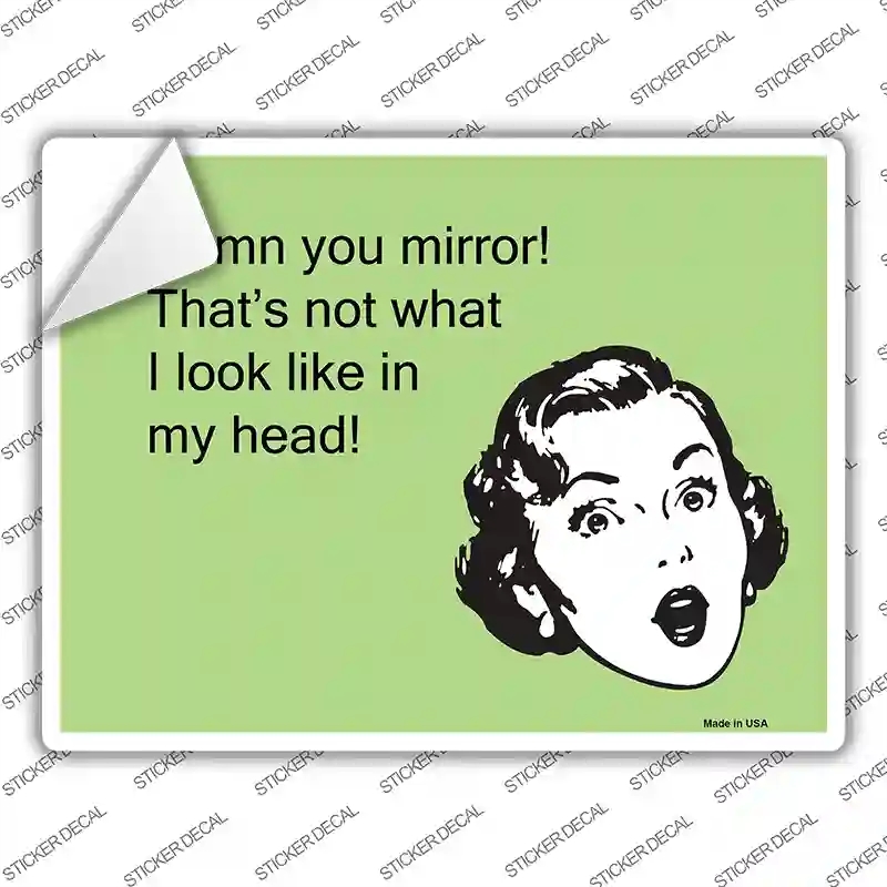 P-910s-S Thats Not What I Look Like in My Head Novelty Rectangle Sticker Decal, Small