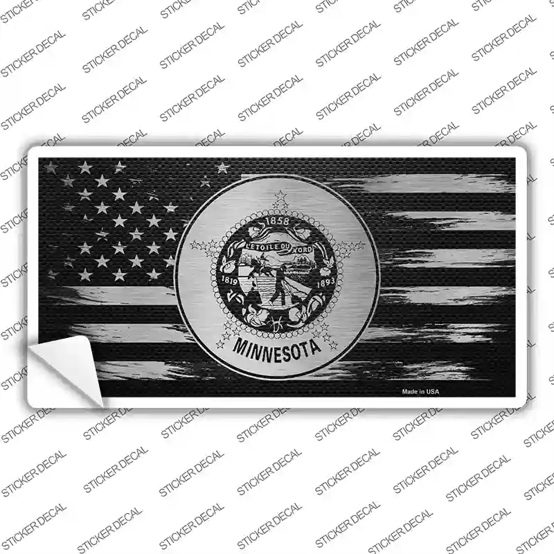 LPC-1115s-L Minnesota Carbon Fiber Novelty Sticker Decal, Large