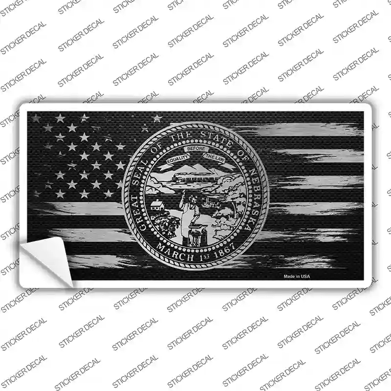LPC-1119s-S Nebraska Carbon Fiber Novelty Sticker Decal, Small