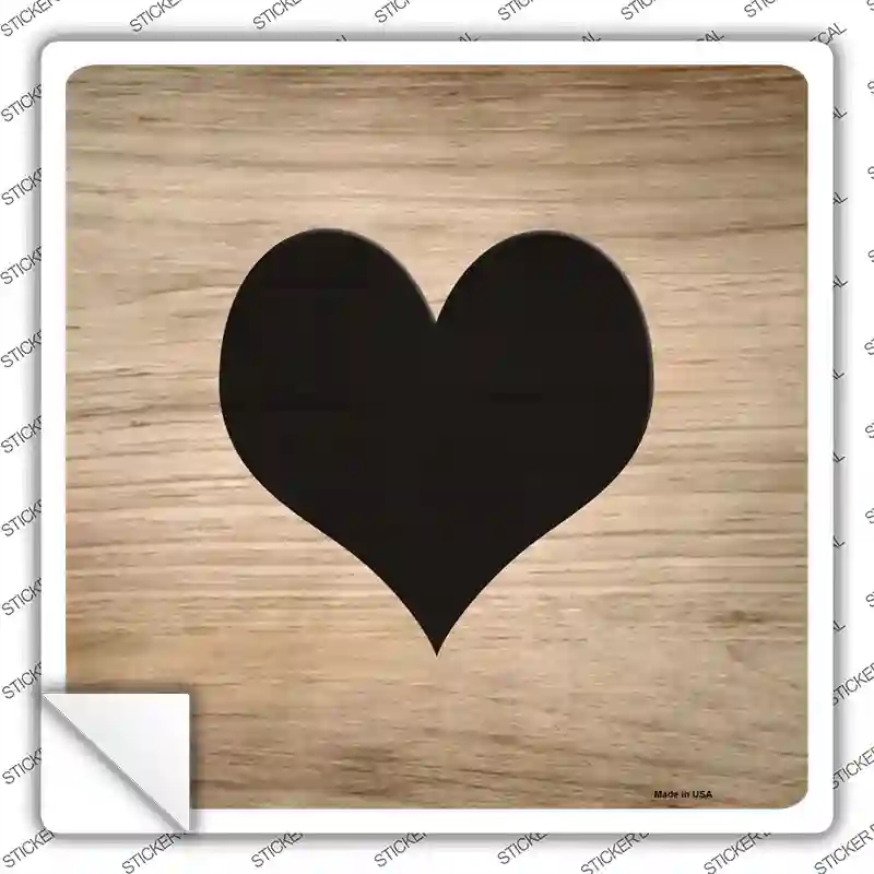 SQ-1317s-S Heart Symbol Tiles Novelty Square Sticker Decal, Small