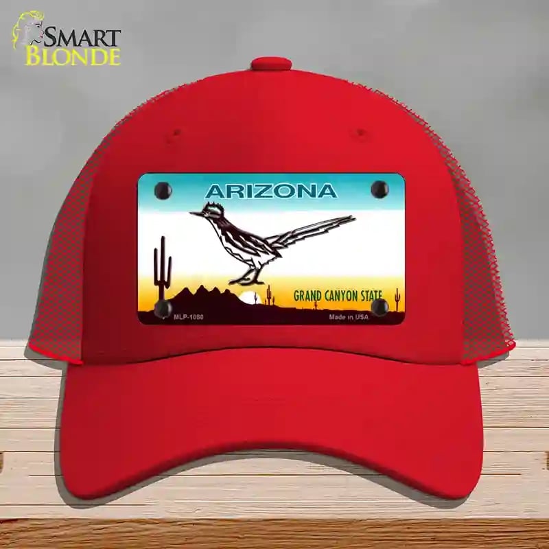 HAT17-MLP-1080 Roadrunner Arizona Novelty License Plate Hat, Mesh - Red