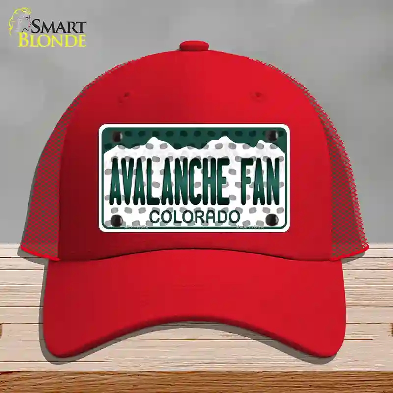 HAT17-MLP-10828 Avalanche Fan Colorado Novelty License Plate Hat, Mesh - Red