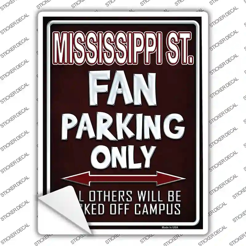 P-289s-S Mississippi State Novelty Rectangle Sticker Decal, Small