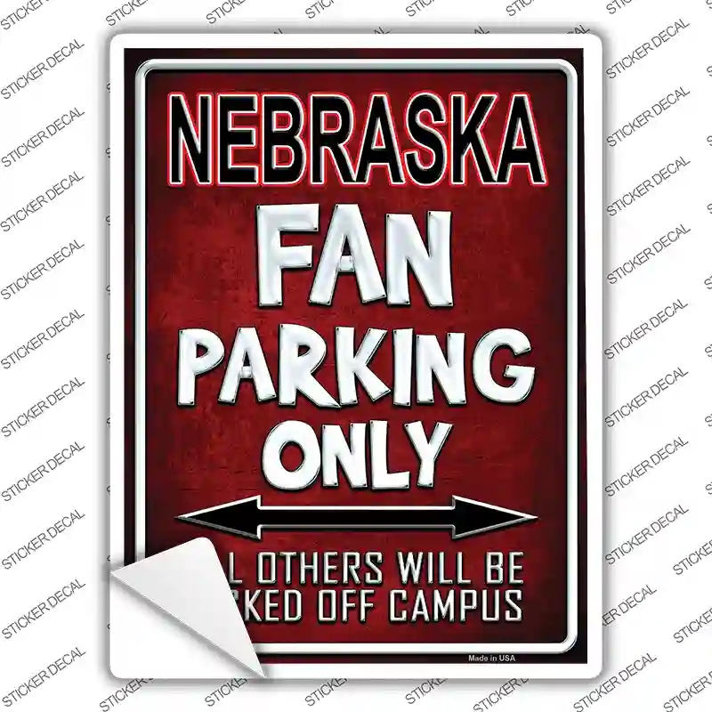 P-290s-S Nebraska Novelty Rectangle Sticker Decal, Small