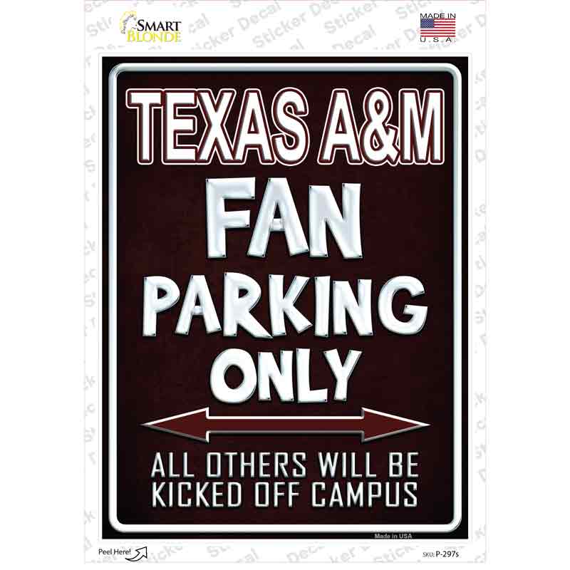 P-297s-M Texas A & M Novelty Rectangle Sticker Decal, Medium