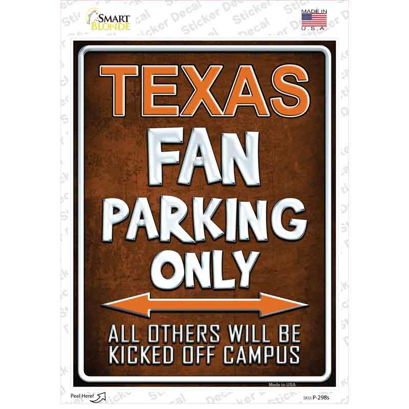 P-298s-M Texas Novelty Rectangle Sticker Decal, Medium