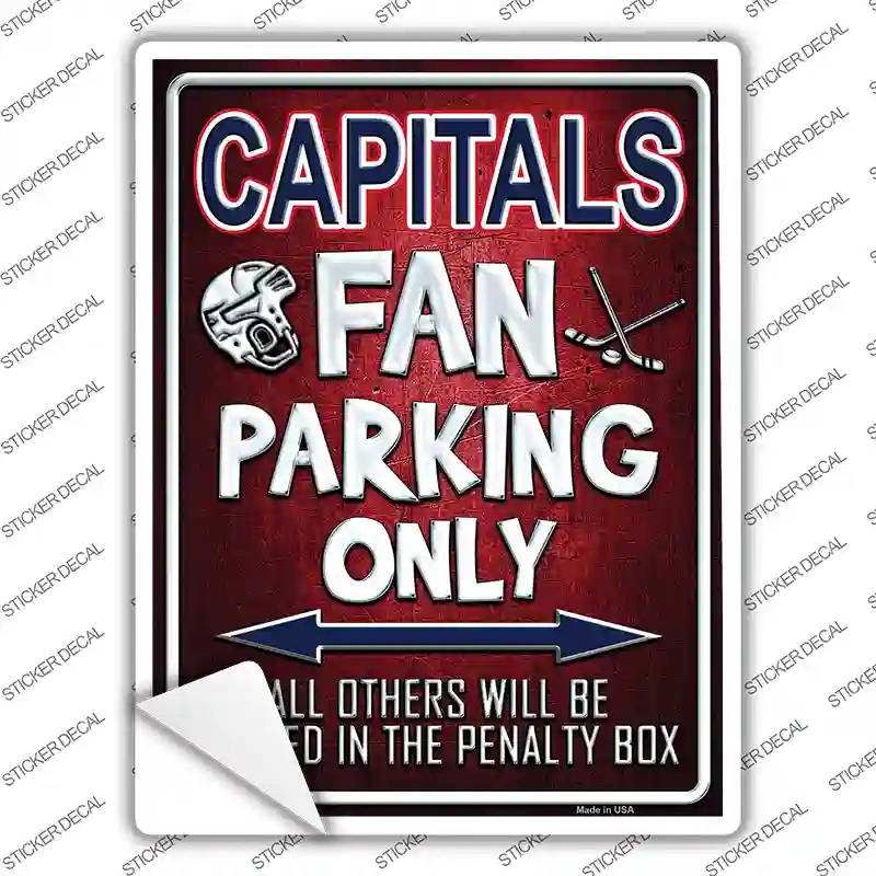 P-316s-L Capitals Novelty Rectangle Sticker Decal, Large
