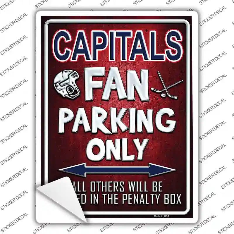 P-316s-XL Capitals Novelty Rectangle Sticker Decal, Extra Large