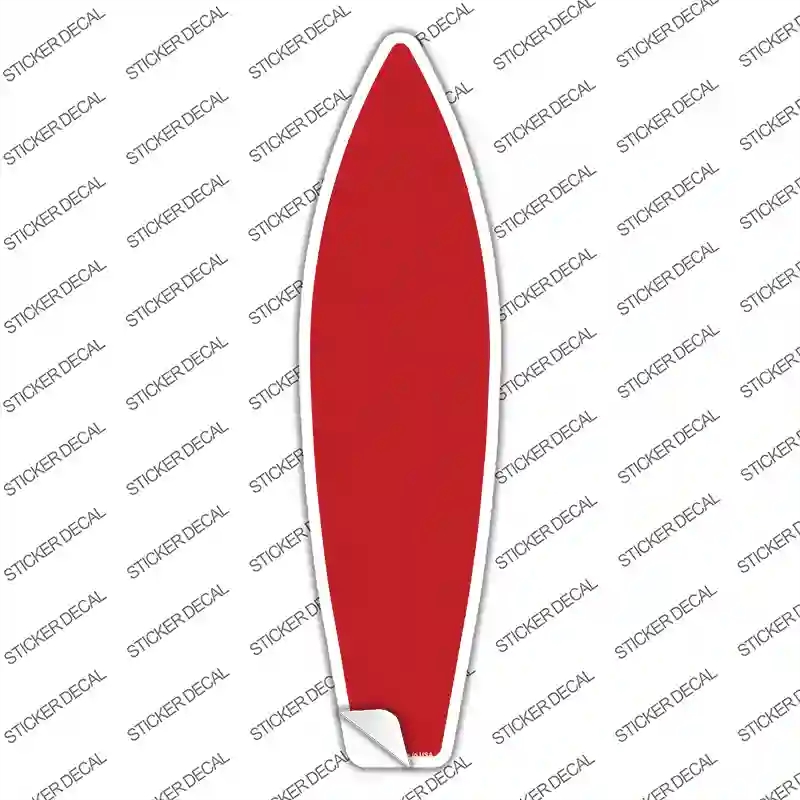 SB-007s-XL Red Solid Novelty Surfboard Sticker Decal, Extra Large