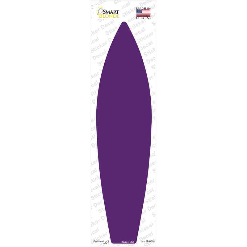 SB-009s-M Purple Solid Novelty Surfboard Sticker Decal, Medium