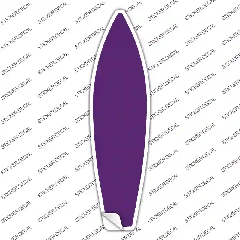 SB-009s-S Purple Solid Novelty Surfboard Sticker Decal, Small