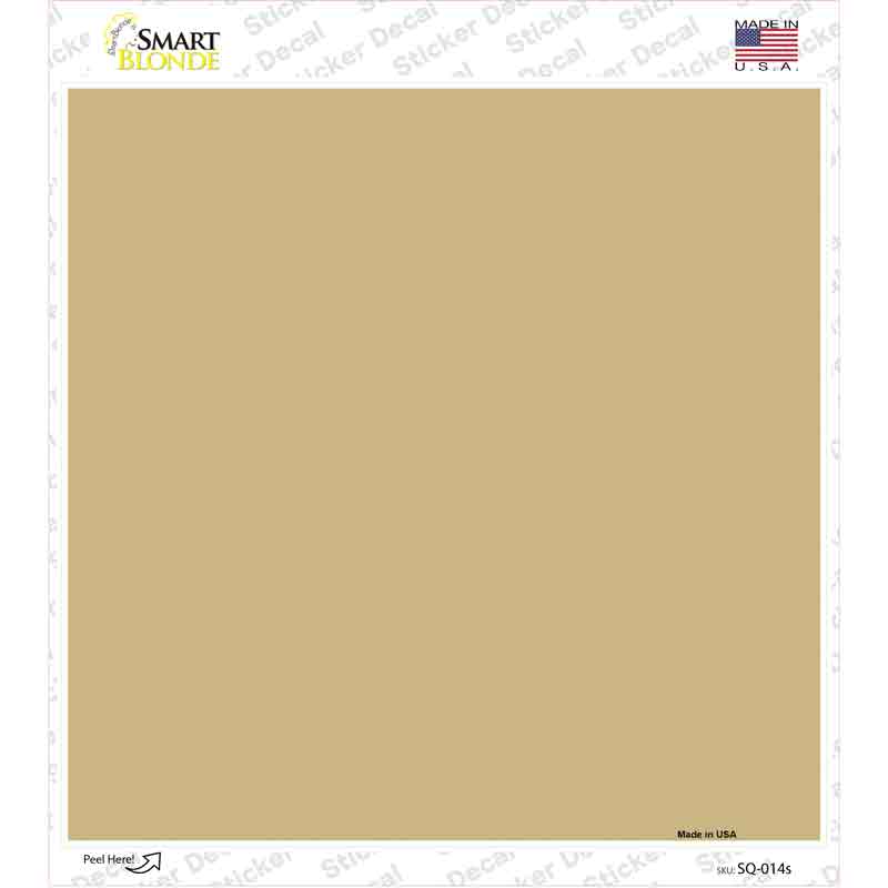 SQ-014s-M Gold Solid Novelty Square Sticker Decal, Medium