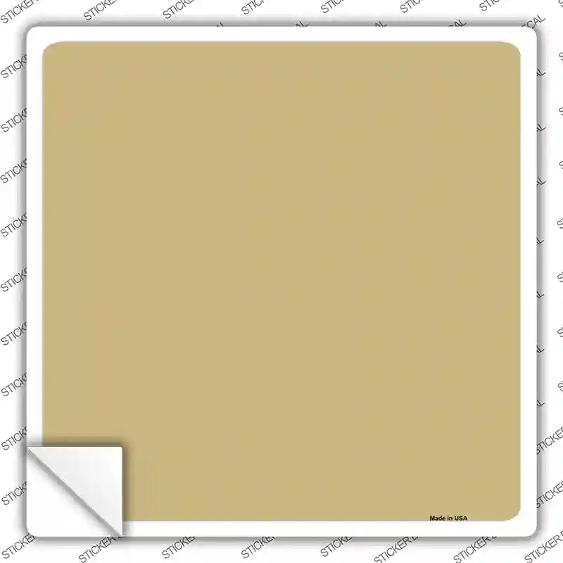 SQ-014s-S Gold Solid Novelty Square Sticker Decal, Small