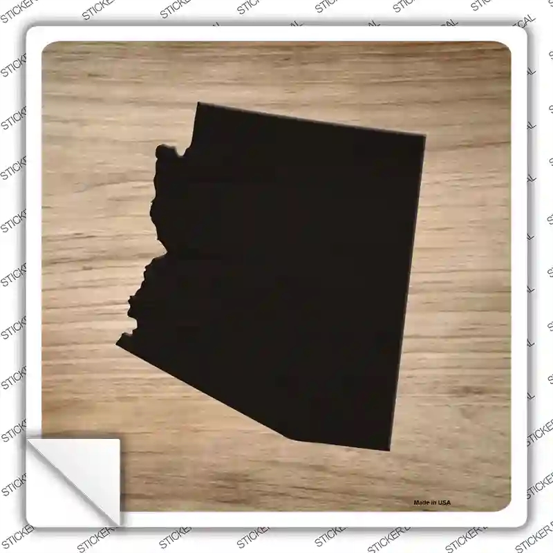 SQ-1055s-XL Arizona Shape Letter Tile Novelty Square Sticker Decal, Extra Large