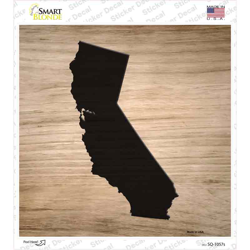 SQ-1057s-M California Shape Letter Tile Novelty Square Sticker Decal, Medium