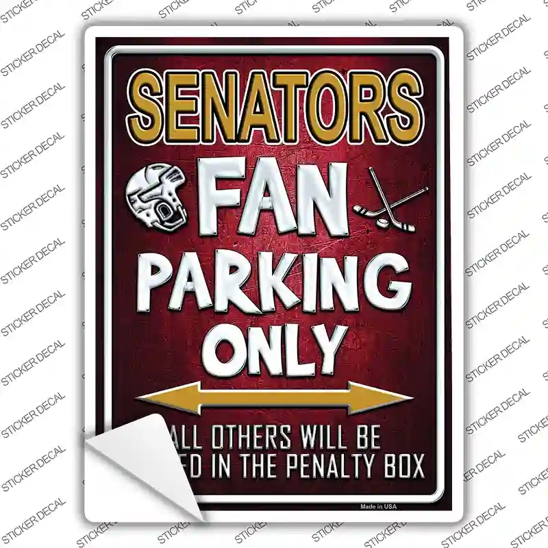 P-330s-S Senators Novelty Rectangle Sticker Decal, Small