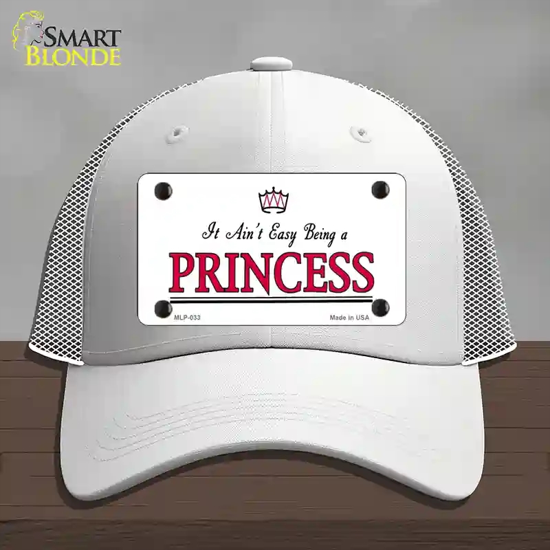 HAT19-MLP-033 Easy Being a Princess Novelty License Plate Hat, Mesh - White