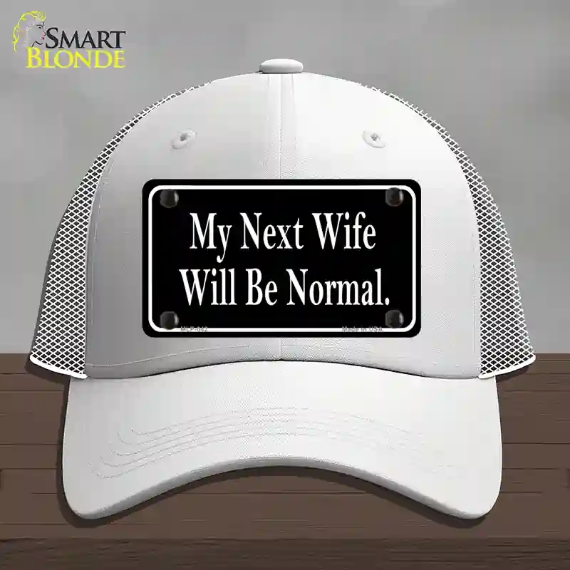 HAT19-MLP-042 My Next Wife Novelty License Plate Hat, Mesh - White