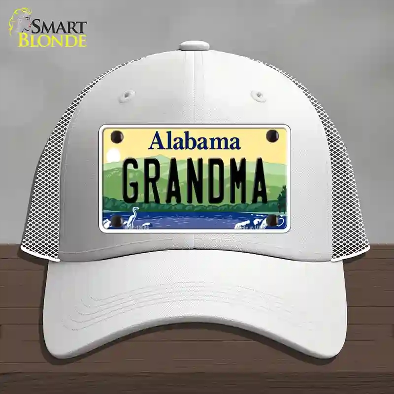 HAT19-MLP-10003 Grandma Alabama Novelty License Plate Hat, Mesh - White