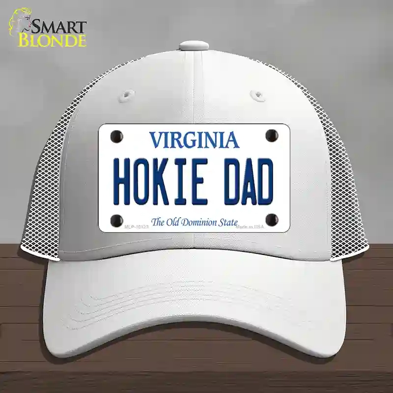 HAT19-MLP-10123 Hokie Dad Virginia Novelty License Plate Hat, Mesh - White