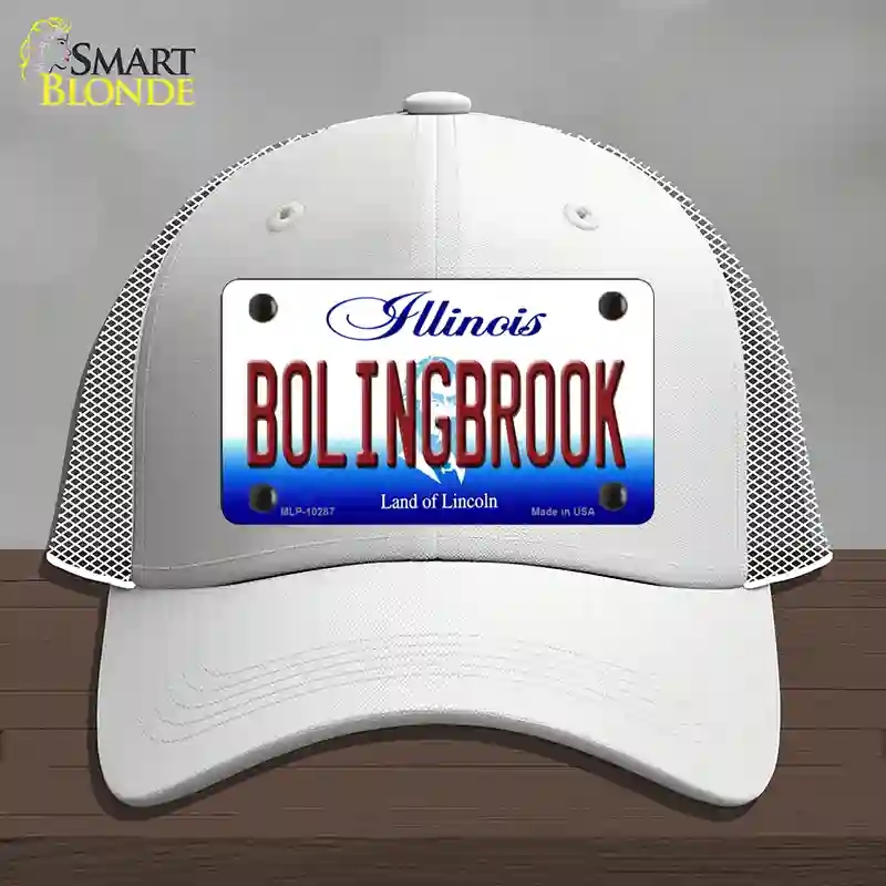 HAT19-MLP-10287 Bolingbrook Illinois Novelty License Plate Hat, Mesh - White